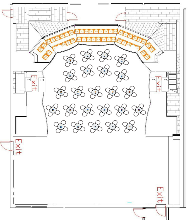 Gallery & Main Floor - Standard Seating